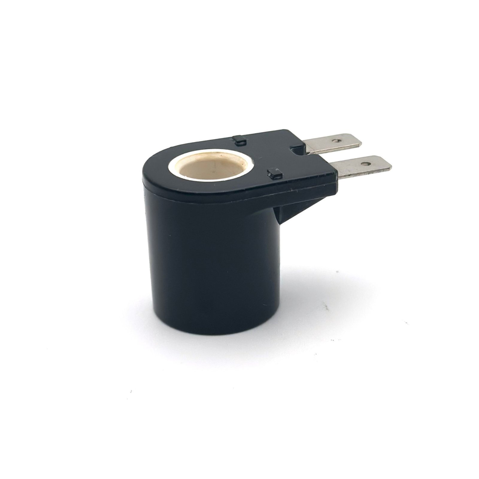 A rugged, waterproof solenoid coil with a heavy-duty connector