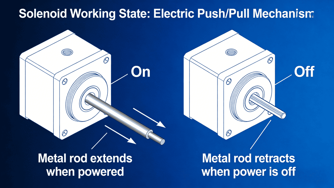 an animated finger pushing a button