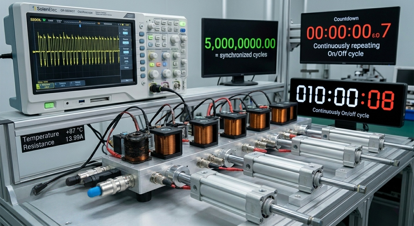 A corroded solenoid coil in a humid environment